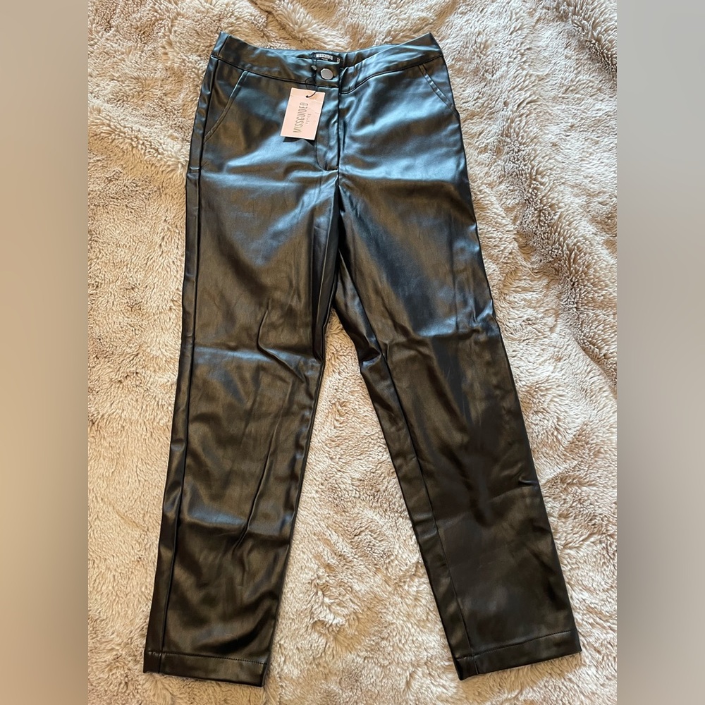 NWT Missguided Petite Faux Leather Cigarette Pants